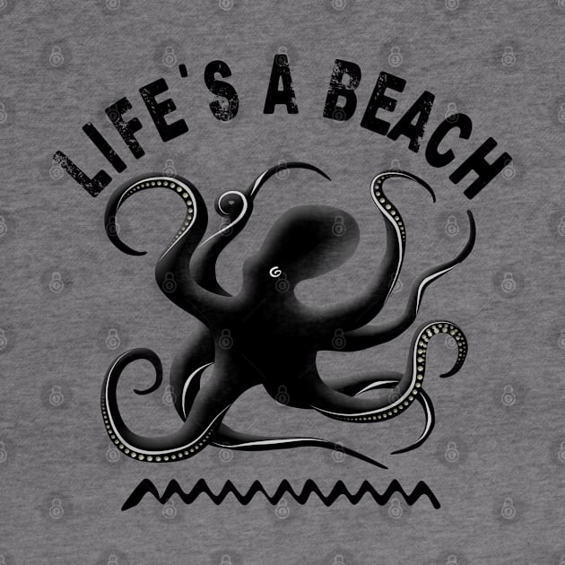 Life's a beach - Octopus and summer vacation by TMBTM